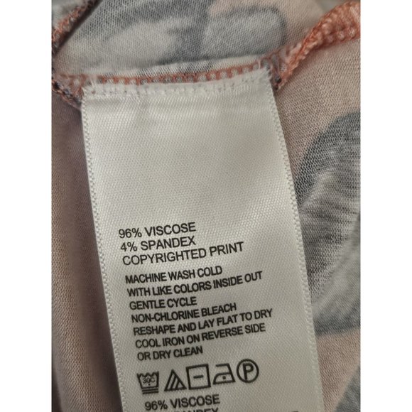 Tommy Bahama Orange Floral Knit Dress M Sleeveless Viscose Blend Tropical - Picture 4 of 5